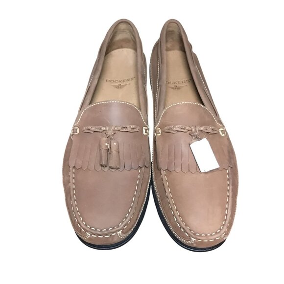 Dockers Mens 13 Brown Leather Loafers Tassel main image 5